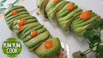 How to Make Avocado Sushi Roll | Caterpillar Sushi Roll