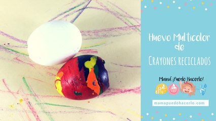 Huevo Multicolor de Crayones Reciclados