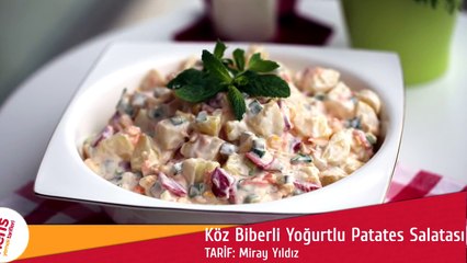 Köz Biberli Yoğurtlu Patates Salatası Tarifi