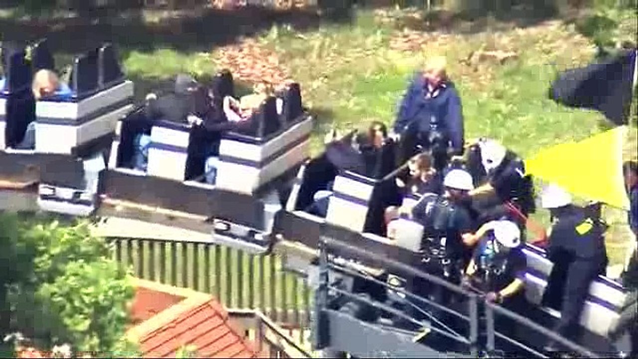 Riders stuck on roller coaster In Okla. City