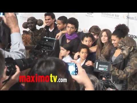 Paris, Blanket and Prince at Michael Jackson The Immortal World Tour LV Premiere