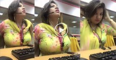 Behavior Of Call Center Girl During A Call With Customer
