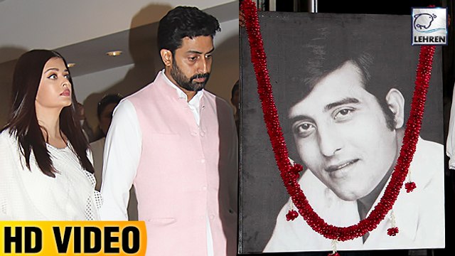 Aishwarya Rai And Abhishek Bachchan Attend Vinod Khannas Prayer Meet