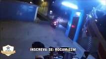 Motorcycle Police chases helmet cam Brazil   motor accidendsa