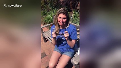 Colourblind woman gets emotional when seeing colours for the first time