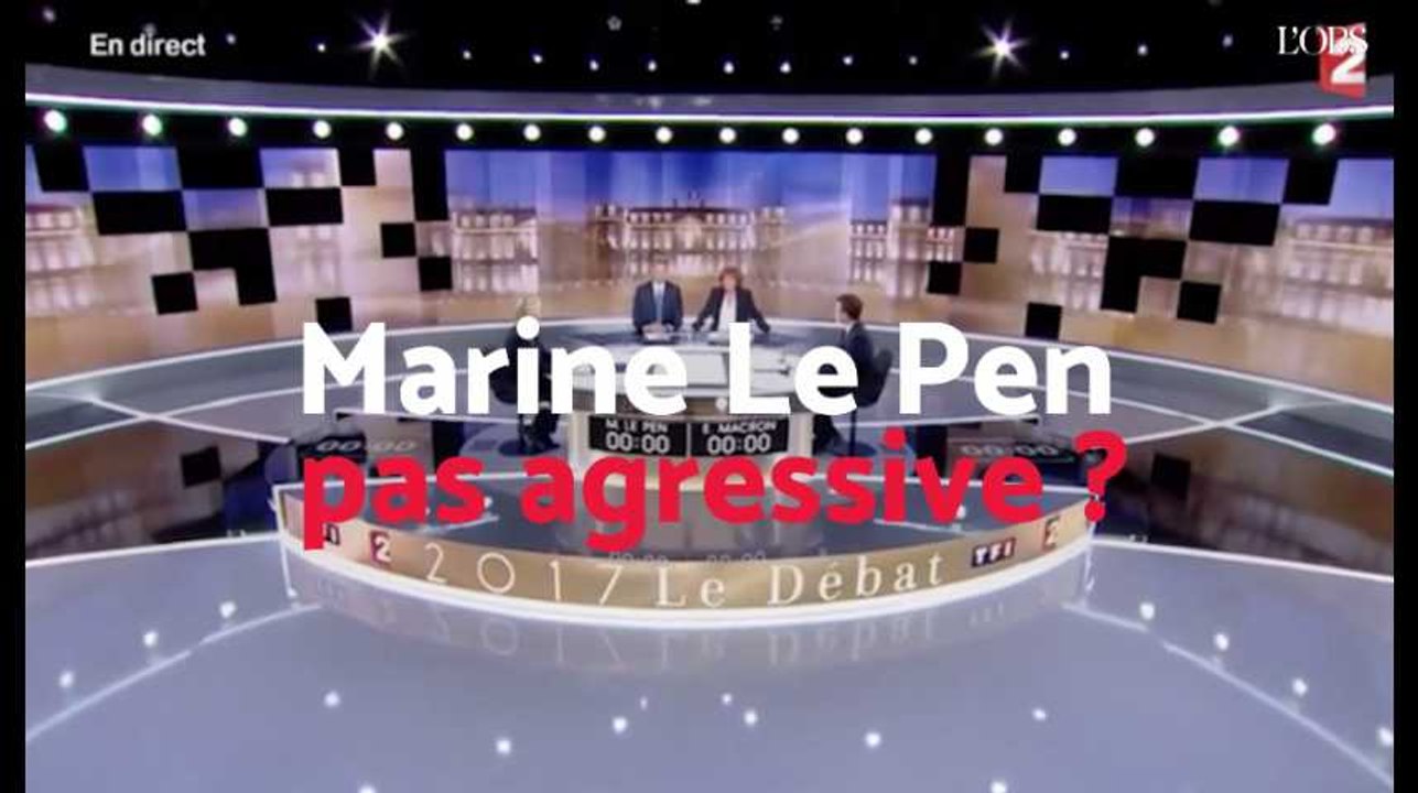 Marine Le Pen réfute son agressivité lors du débat. Mais pourtant...