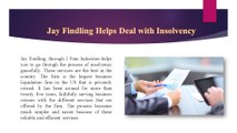 Jay Findling Helps Deal with Insolvency