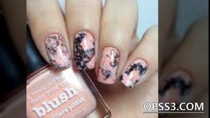 Peachy Marbled Stone Nail Art 간석오피 간석건마 OPSS3.COM 오피쓰