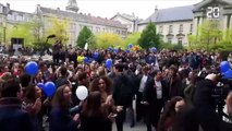 Marine Le Pen et Nicolas Dupont-Aignan chahutés lors de leur visite à Reims