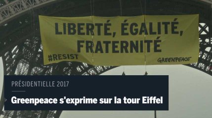 Greenpeace s'exprime sur la tour Eiffel