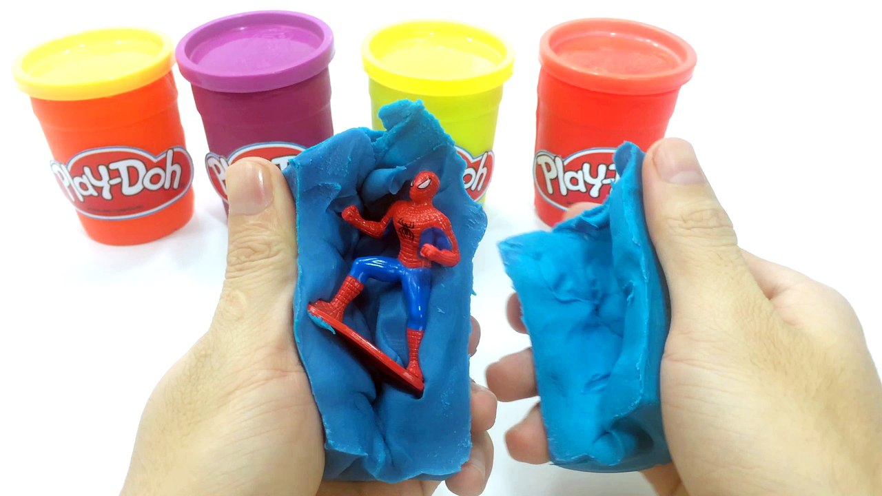 McQueen in PLAY DOH Cars 3 Cartoon for Kids - SPIDERMAN and Finger Family Learn Colors for Children