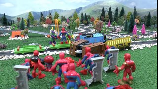 Spiderman Rescue  Avengers Captain America - Thomas and Friends Toys with Iron Man Action Story