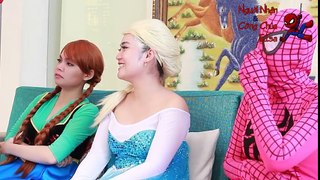 Spiderman -u0026 Frozen Elsa vs Doctor w-_ Spiderman -u0026 Frozen Elsa, Pink Spidergirl, Frozen Anna, Doctor!