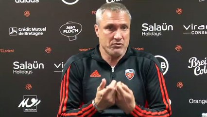 Conférence de presse Bernard Casoni avant FCL-SCO