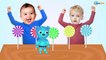 Learn Colors with Gummy Bear Lollipop for Children and Kids Bad baby Crying Finger Family Song
