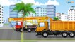 Play with Car Cartoon - Truck, Crane and Blue Cement Mixer Truck Bip Bip Cars 2D Animation Cartoons