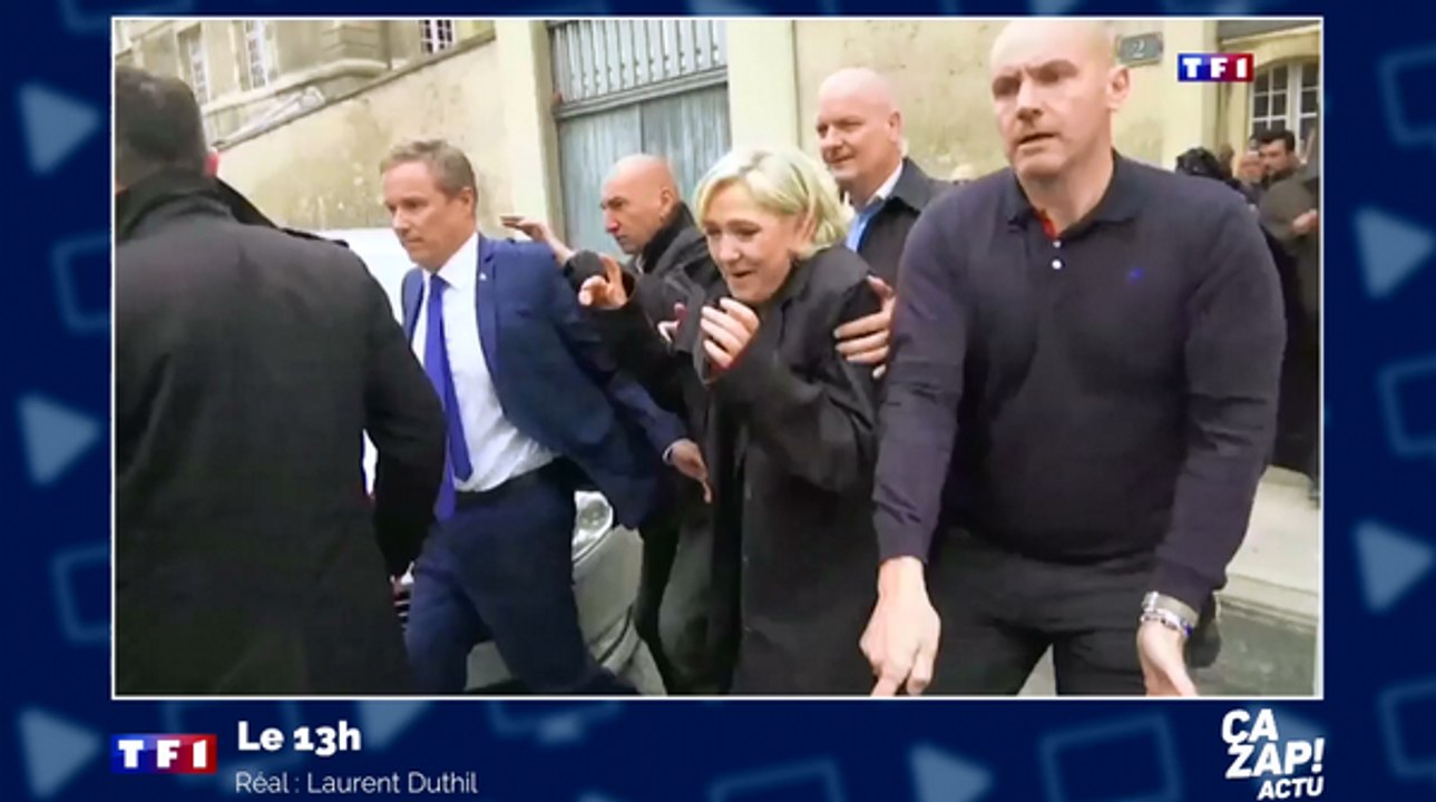 "Marine rend l'argent !" : Marine Le Pen chahutée pendant sa visite à la cathédrale de Reims