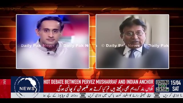 'BAKWAS BAND KERO' Pervez Musharraf Ne Indian Anchor Ko Kahin Ka Naa Chora