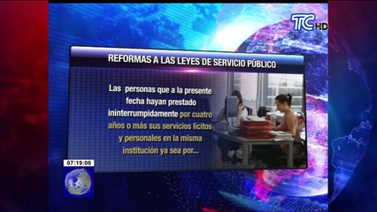 Asamblea aprobó reformas a las leyes del servicio público