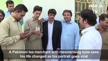Pakistan cat-eyed tea seller sparks naon