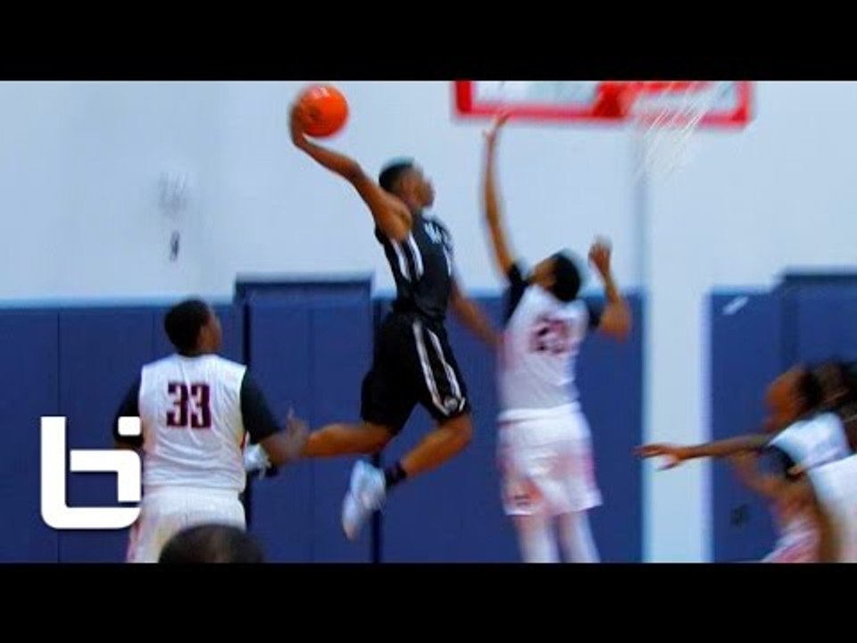 Don't Jump With Dennis Smith! Crazy Dunk at Nike EYBL Houston!