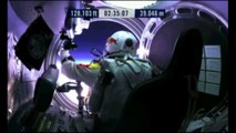 A man falling from space to the Earth surface Live telecast by NASA