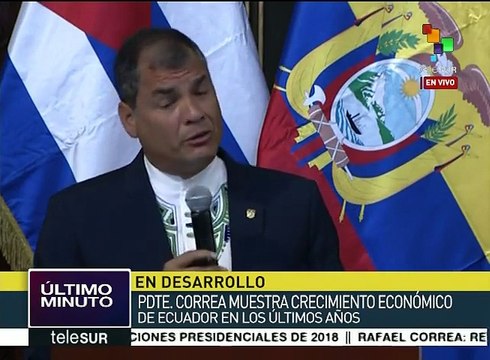 Cuba: Pdte. Correa ofrece análisis de procesos económicos de Ecuador