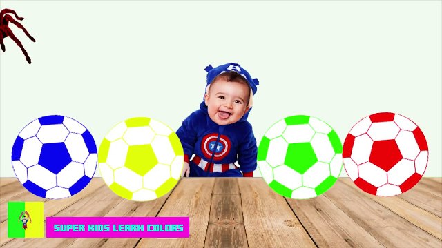 Colors for Children to Learn with Soccer Ball Balloons, Bad baby crying Color CARS Popping Show Kids