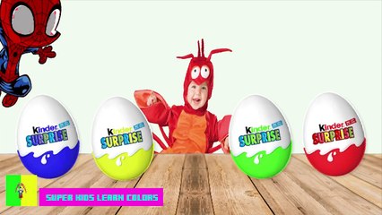 Colors for Children to Learn with Surprise Eggs, ice cream - Superhero, Minnie Mouse Learn Colors