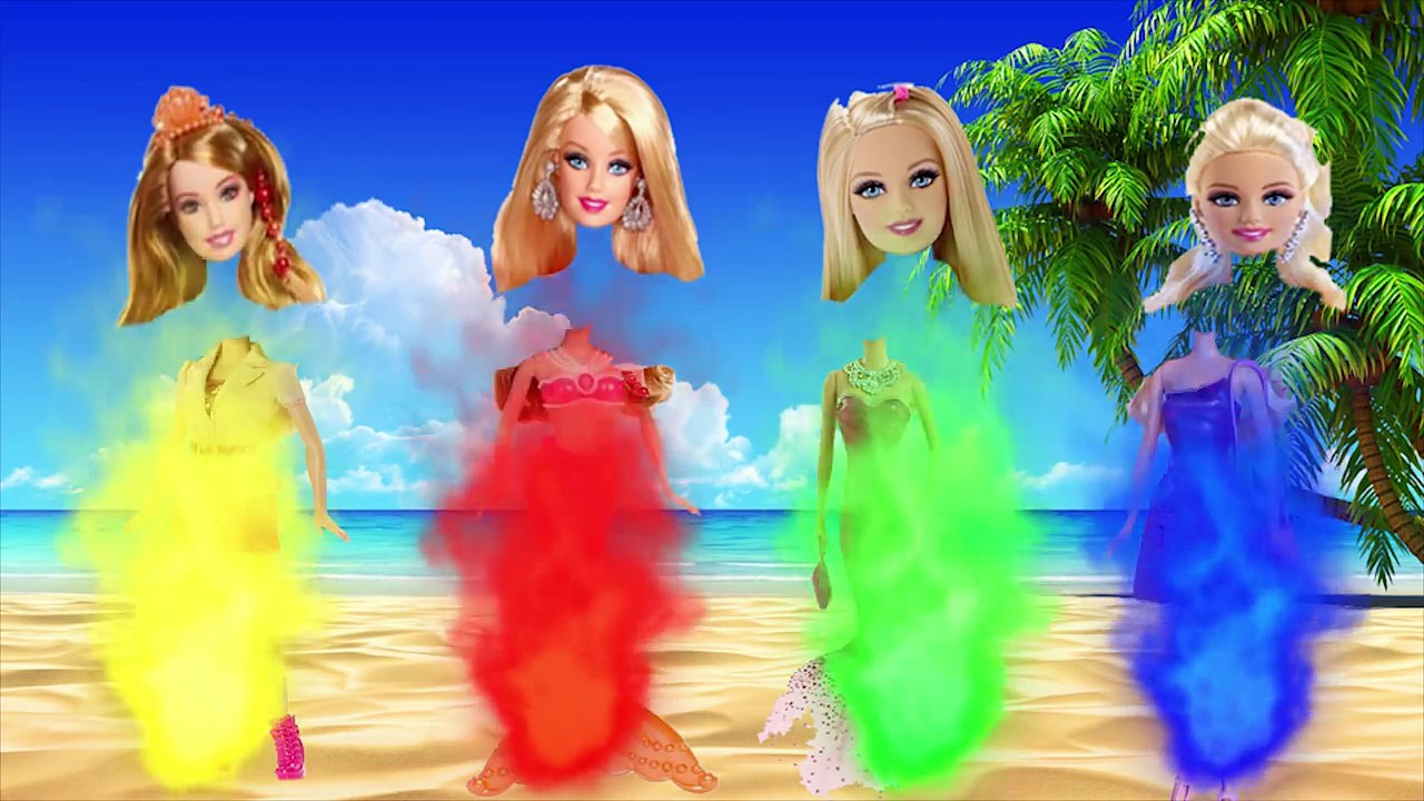 Colors for Children to Learn w Wrong Heads BARBIE - dreamcast trolls bad baby crying _ finger family