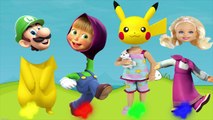Colors for Children to Learn with Wrong Heads BARBIE, Masha Dreamcast Trolls bad baby Finger Family