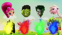 Colors for Children to Learn with Wrong Heads elsa, joker, Hulk,Trolls Bad Baby _ The boss bad baby