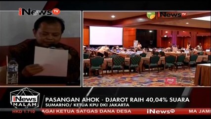KPU DKI Tetapkan Anies-Sandi Sebagai Pemimpin Jakarta