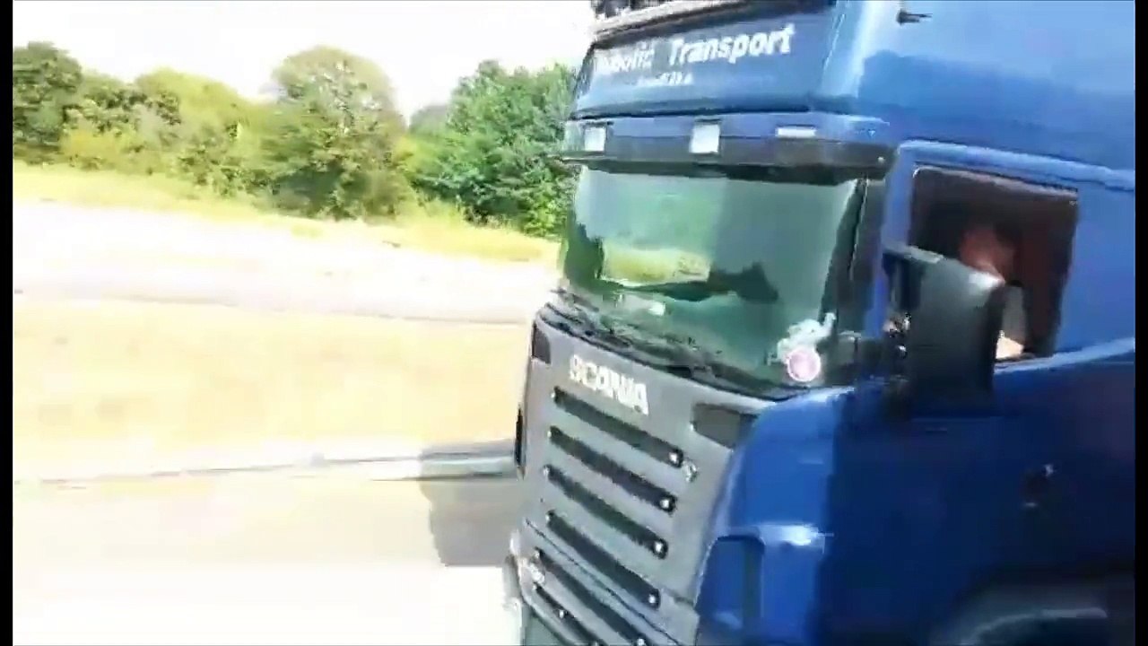 Insane truck speeds on the highway