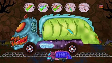 beängstigend Müllwagen | Autogarage | Fahrzeuge für Kinder | Scary garbage Truck Car Garag