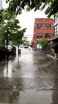 Hoboken Streets Flooded After Heavy Rainfall