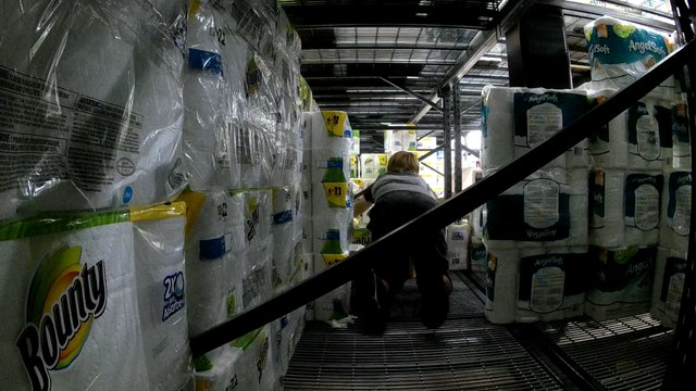 LIT TOILET PAPER & DIAPER FORT IN WALMART
