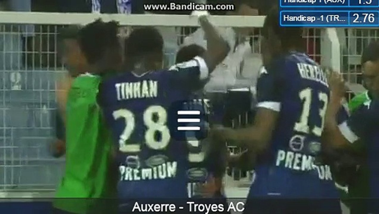 Auxerre 2-3 Troyes But Benjamin Nivet