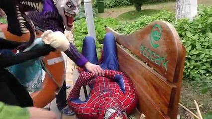 (1)_Joker Drop Baby Elsa into Lake!!! Superheroes Fun Spiderman Frozen Hulk Venom Children Action Movies