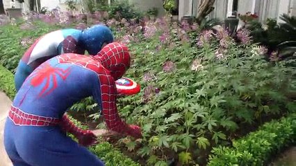 (3)_Joker Drop Baby Elsa into Lake!!! Superheroes Fun Spiderman Frozen Hulk Venom Children Action Movies