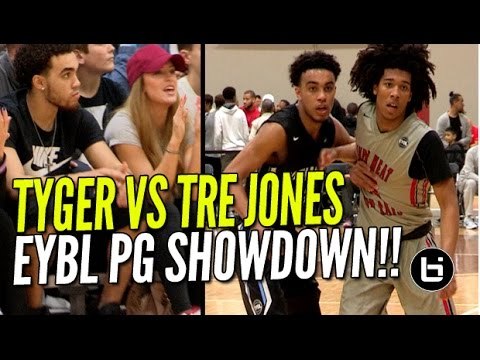 Tre Jones vs Tyger Campbell ELITE PG Showdown at Nike EYBL!! Brother of Tyus Jones