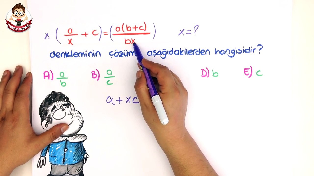 BİRİNCİ DERECEDEN BİR BİLİNMEYENLİ DENKLEMLER SORU ÇÖZÜMÜ | YGS KAMPI '16 Matematik #38