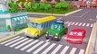 Colors and Shapes for Children to Learn with Color Street Vehicles - Nursery Rhymes Collection