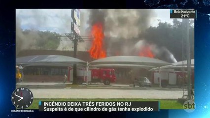 Incêndio deixa três pessoas feridas no Rio de Janeiro