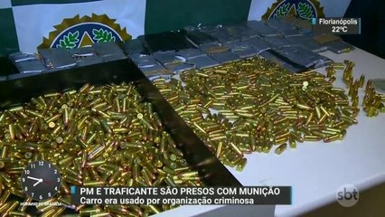 PM e traficante são presos com carregamento de munição