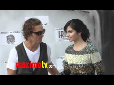 Matthew McConaughey and Camila Alves at IRIS World Premiere Arrivals - Cirque du Soleil