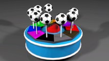 Learn colors with Soccer Balls Lollipop For Children, Kids Lollipop Soccer Balls Coloring Machine