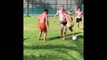 Justin Bieber enjoying playing football with friends in Dubai UAE - May 5, 2017