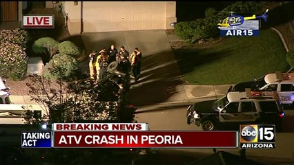 Woman hospitalized after ATV crash in Peoria