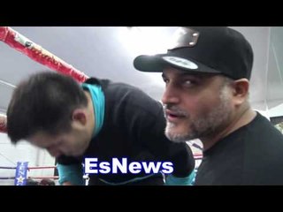 Epic!!! Brandon Rios Reaction To Manny Setting Up Ropes In Ring EsNews Boxing